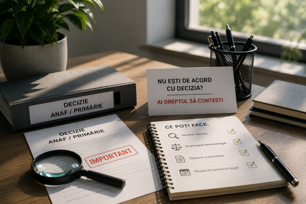 Ai primit o decizie de la ANAF sau primărie pe care nu o consideri corectă? Iată ce poți face